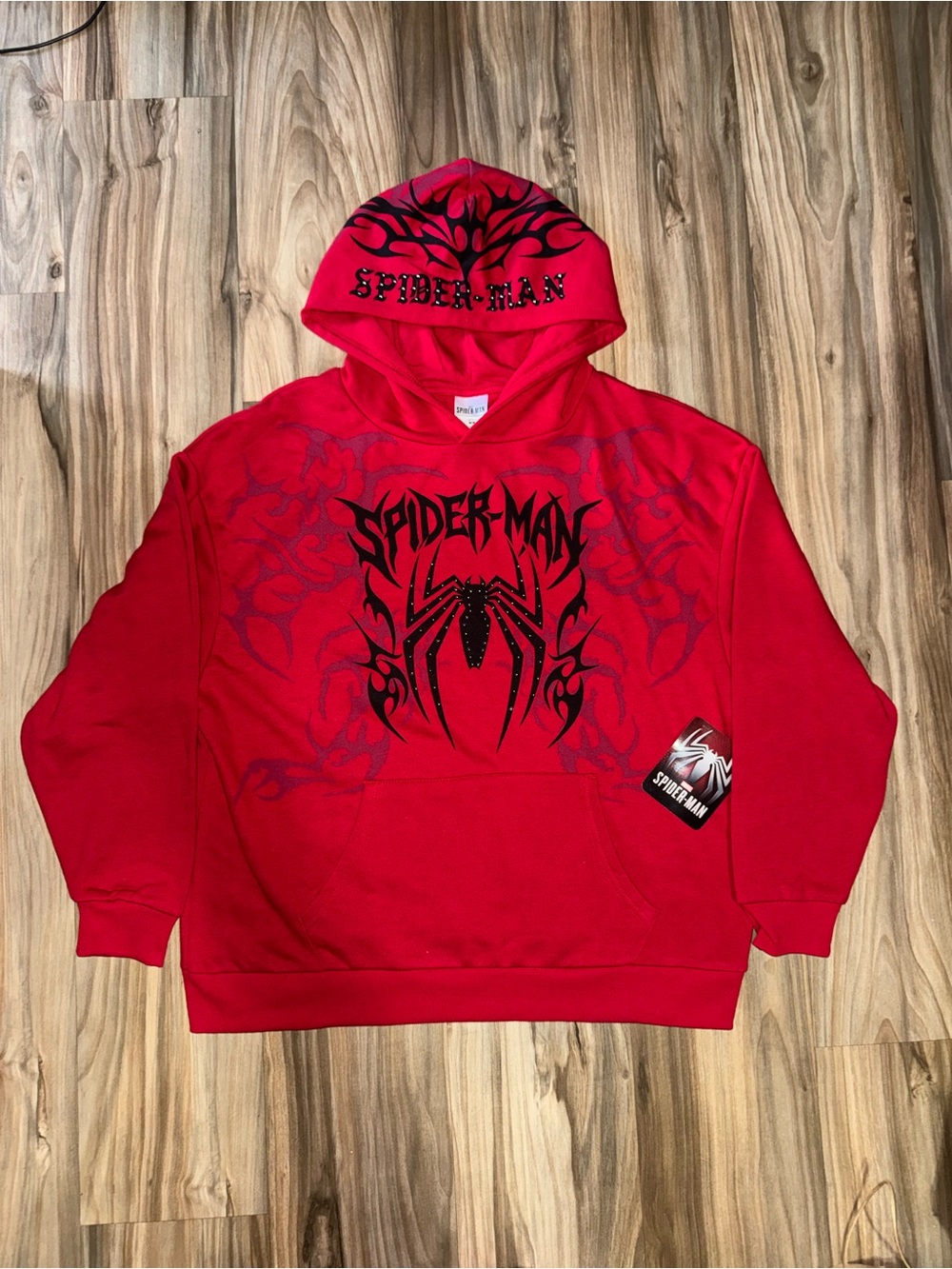 Spiderman Red Graphic Women's Pullover Hoodie